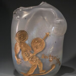 Gift of Donald and Carol Wiiken Erwin Eisch (German, b.1927), One Breasted Lady, 1985. Blown and engraved glass with gilding.
