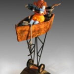 Wes Hunting (American), Old Rust Bucket, ca. 2009. Hot sculpted glass, metal, mixed media