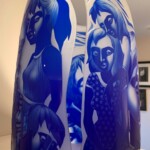 On loan from the collection of Bonnie Marx Lisabeth Sterling, as Lisabeth Levine (American, b.1958), A Point In Time, 2005. Cameo carved blown glass.