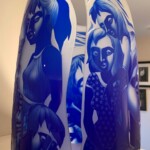 On loan from the collection of Bonnie Marx Lisabeth Sterling, as Lisabeth Levine (American, b.1958), A Point In Time, 2005. Cameo carved blown glass.