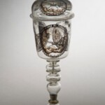 Covered Schwarzlot Goblet with Medallions of Vanity and Time – Unknown Maker Photo of Covered Schwarzlot Goblet with Medallions of Vanity and Time